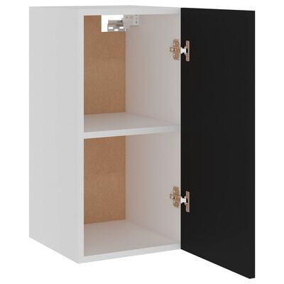 vidaXL Висящ шкаф, черен, 29,5x31x60 см, ПДЧ