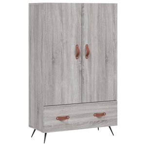 vidaXL Висок шкаф, сив сонома, 69,5x31x115 см, инженерно дърво