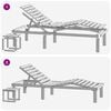 vidaXL Градински шезлонг с масичка, импрегнирано борово дърво