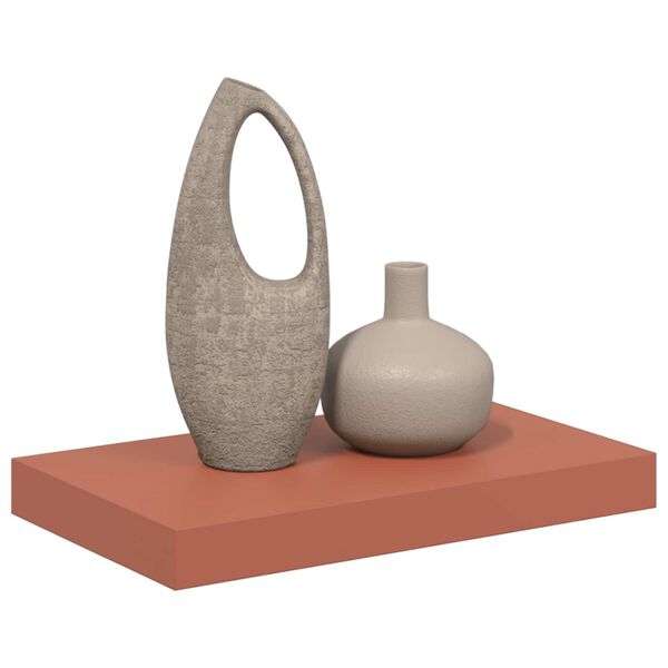 vidaXL Стенен рафт Червено 40 x 23,5 x 4 см Инженерно дърво