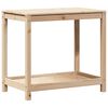 vidaXL Маса за разсаждане с рафт, 82,5x50x75 см, борово дърво масив