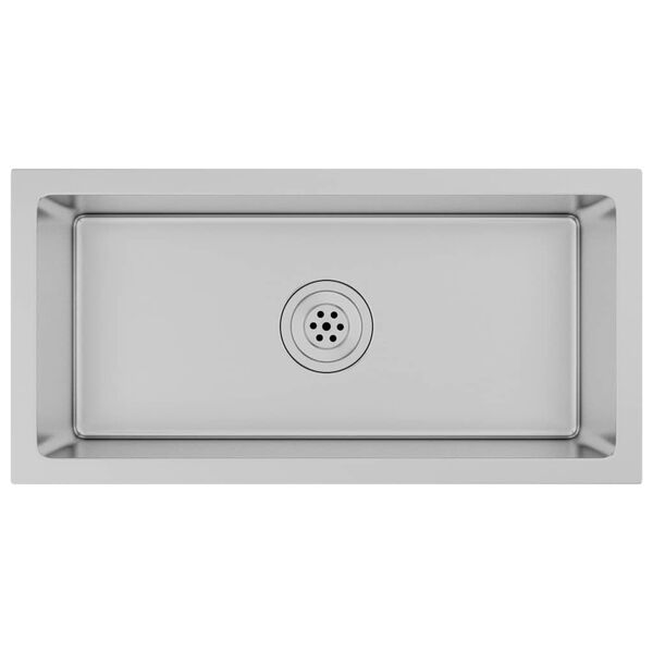 vidaXL Ръчно изработена кухненска мивка, неръждаема стомана