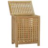 vidaXL Кош за пране, 50x35x60 см, тиково дърво масив