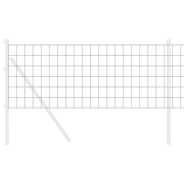 vidaXL Европейска ограда Сив 0,4 x 10 м Желязо с PVC покритие