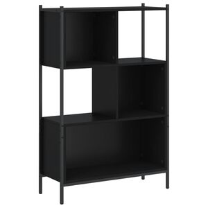 vidaXL Библиотека черна 72x28x109 см инженерно дърво