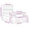 vidaXL Легло с пружинирана основа с матрак Крем 120 x 190 cm текстил
