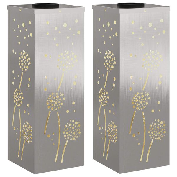 vidaXL Соларна LED светлина за пътека 2 pcs Неръждаема стомана