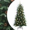 vidaXL Изкуствено коледно дърво с хингед 150 см 150 LED светодиода
