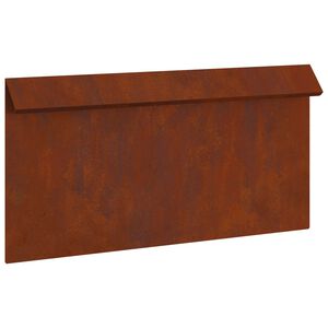 vidaXL Оградка за охлюви 50 x 3,5 x 25 см Кортенова стомана Ръждясало