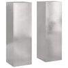 vidaXL Стойка за растения 2 pcs Сребрист 24 x 24 x 75 см