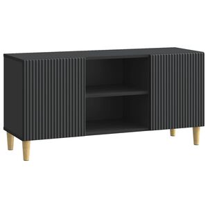 vidaXL ТВ шкаф 102 x 34,5 x 50 см Черно Инженерна дървесина