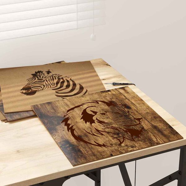 vidaXL Декор панели 12 pcs Опушен дъб 30 x 30 x 0.3 см Инженерно дърво