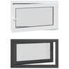 vidaXL Прозорец за мазе RISOR 100 x 60 cm PVC и стъкло Антрацит