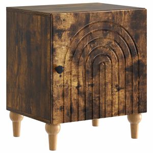 vidaXL Нощен шкаф Опушен дъб 43 x 34,5 x 50 см Инженерна дървесина