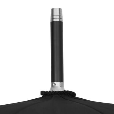 vidaXL Автоматичен чадър, черен, 105 см