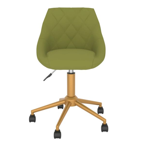 vidaXL Въртящи се трапезни столове, 4 бр, светлозелени, кадифе