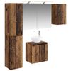 vidaXL Комплект шкафове за баня 5 pcs Старо дърво 50 x 14,5 x 70 см