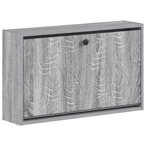 vidaXL Стенно шкафче за обувки DELFT 71 x 17 x 43 см Сив Сонома
