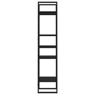 vidaXL 4-етажна библиотека, черна, 40x30x140 см, ПДЧ
