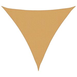 vidaXL Сенник за платно 160 г/м&sup2; триъгълен пясък 3,6x3,6x3,6 м HDPE