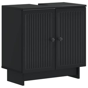 vidaXL Шкаф за мивка в баня EDE Черно 59,5 x 31,5 x 59 см