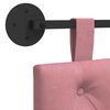 vidaXL Висяща табла Монтиране на стена Розово 130 x 55 x 7 см Кадифе