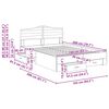 vidaXL Рамка за легло с таблото Бяло 160 x 200 cm Инженерно дърво