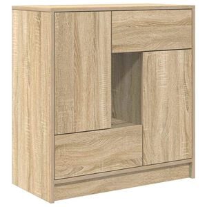 vidaXL Бюфет с чекмеджета и вратички, дъб сонома, 70,5x34x74,5 см