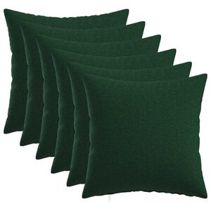 vidaXL Декоративна възглавница 6 бр. HEERLEN Тъмнозелено 30 x 30 cm