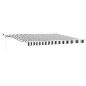 vidaXL Автоматично прибираща се тента с LED антрацит и бял 400x300 см