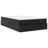 vidaXL Рамка за легло с матрак с матрак 2 pcs Черно ПВЦ
