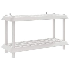 vidaXL Рафтово единица 2 нива 100 x 40 x 55,5 см ПП Бяло