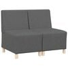 vidaXL Модулен диван без ръкави 2 pcs Тъмен сив 55 x 74 x 82 см