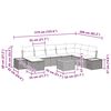 vidaXL Градински Софа Комплект с възглавница 9 pcs Черно Полиратан