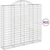 vidaXL Габионни кошници арка 11 бр 200x50x180/200см поцинковано желязо