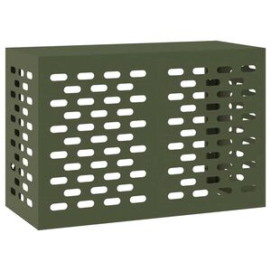 vidaXL Покритие за климатик Маслиненозелен 90 x 40 x 60 см Стомана