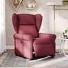 vidaXL Електрически стол реклайнер, виненочервен, текстил