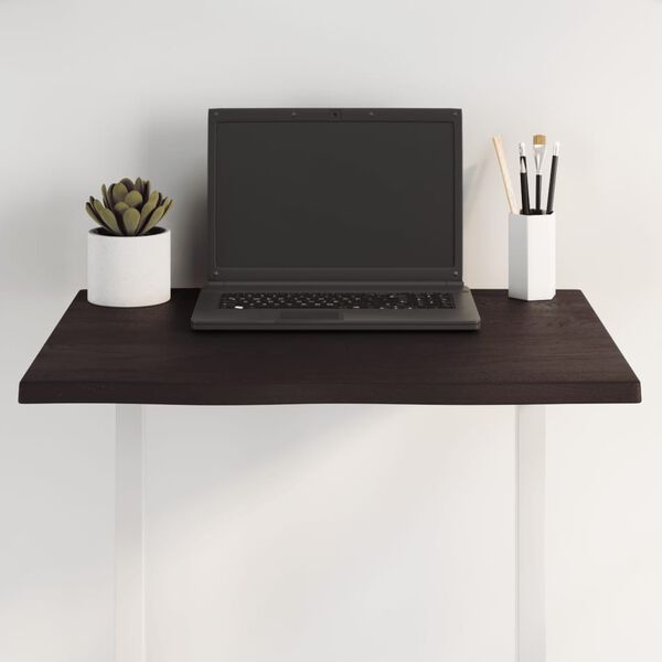 vidaXL Плот за маса тъмнокафяв 60x50x2 см обработен масивен дъб