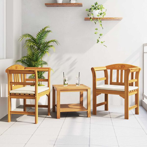 vidaXL Розова пейка Естествен 68,5 x 46 x 82,5 см