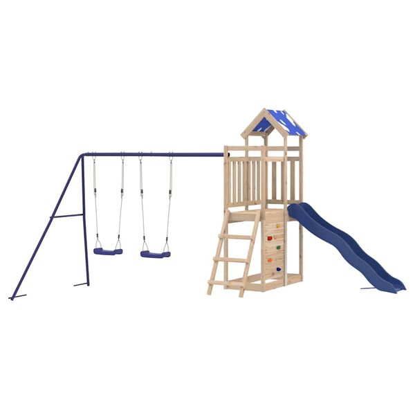 vidaXL Комбинирано детско съоръжение за игра на открито, бор масив