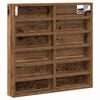 vidaXL Витрина Монтиране на стена Старо дърво 60 x 8,5 x 58 см