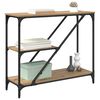 vidaXL Конзолна маса Дъб 88,5 x 30 x 75 см Инженерно дърво
