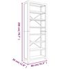vidaXL Библиотека със 7 рафта, 80x30x200 см, акациево дърво масив