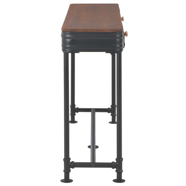 vidaXL Конзолна маса с 2 чекмеджета, 120x30x75 см, чам масив