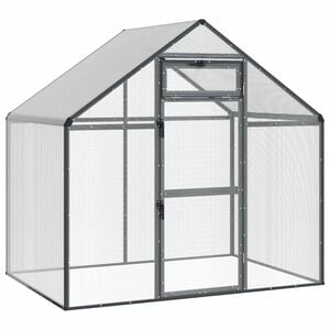 vidaXL Клетка за птици Антрацит 181,5 x 112,5 x 173,5 см