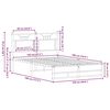 vidaXL Рамка за легло без матрак кафяв дъб 120x190 см инженерно дърво