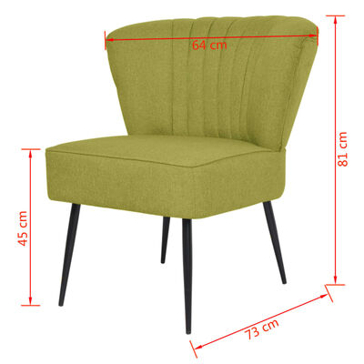 vidaXL Коктейлен стол, зелен, текстил