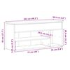 vidaXL Пейка за обувки, старо дърво, 102x30,5x45 см, инженерно дърво
