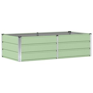 vidaXL Кашпа Зелен 160 x 80 x 45 cm Стомана