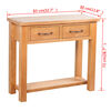 vidaXL Конзолна маса с 2 чекмеджета, 83x30x73 см, дъбов масив